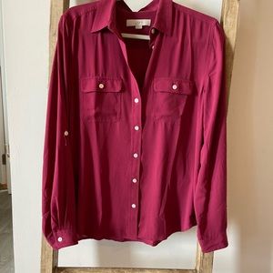 LOFT red blouse size medium